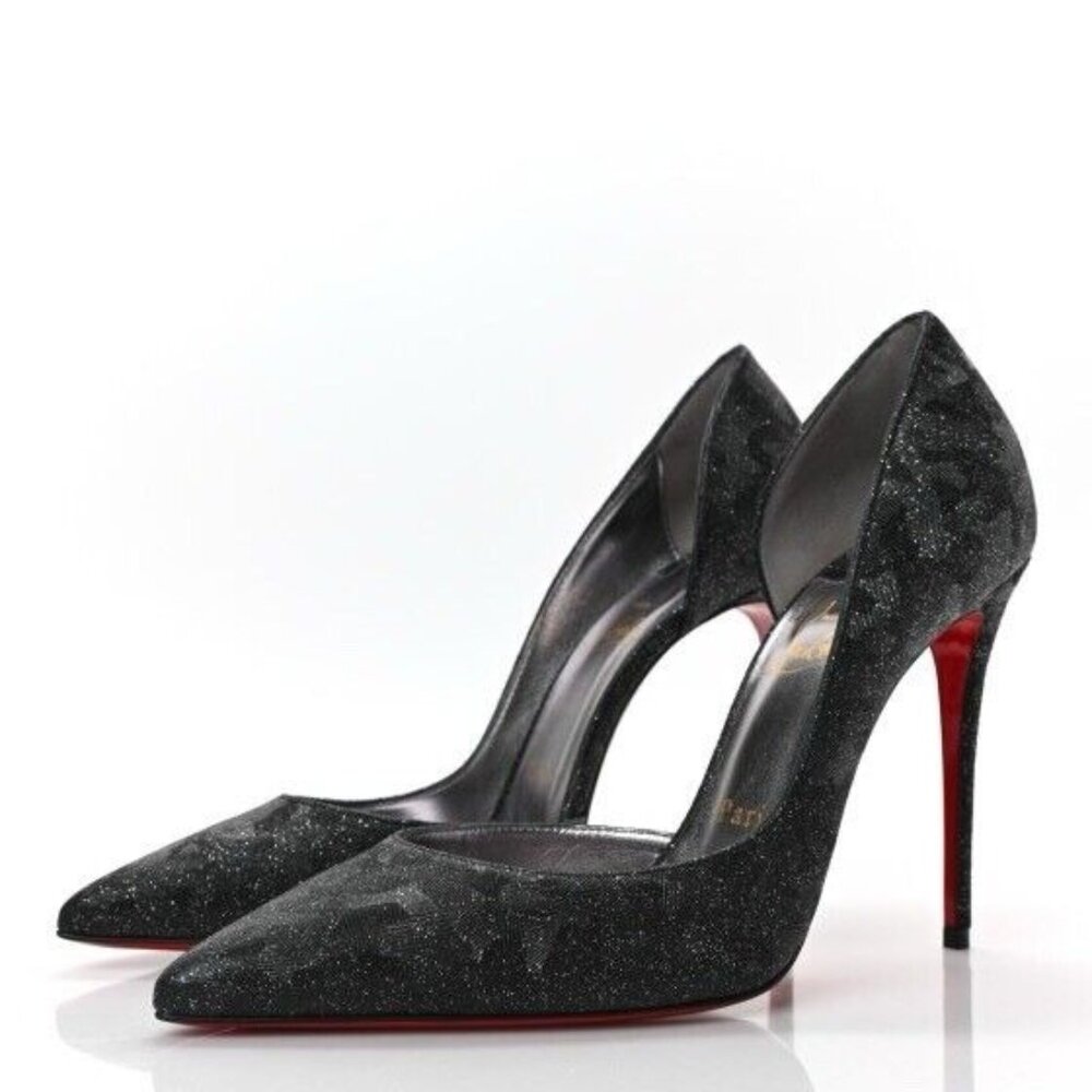 Christian Louboutin Leopard Black Heels